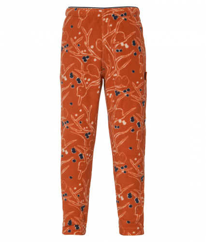 MONTE PRINTED GRANELITO Детские брюки из флиса 506 снегири на оранжевом