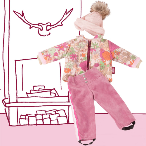Набор одежды с зимним комбинезоном Gotz «Цветы», для куклы 45-50 см