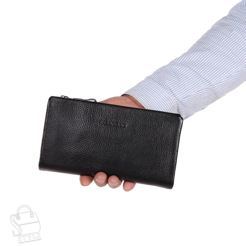 Клатч мужской кожаный 3523H black Heanbag