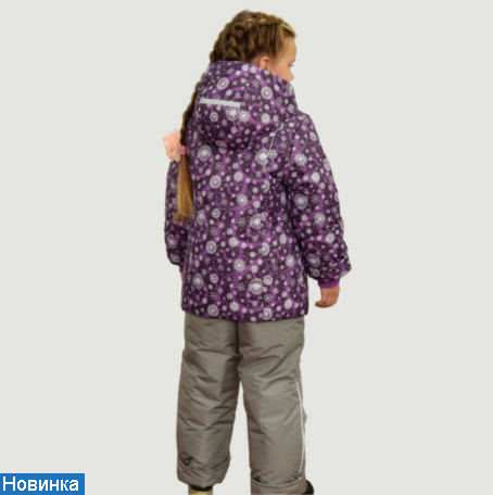 Куртка зимняя для девочки, модель ЗУ8, цвет узоры