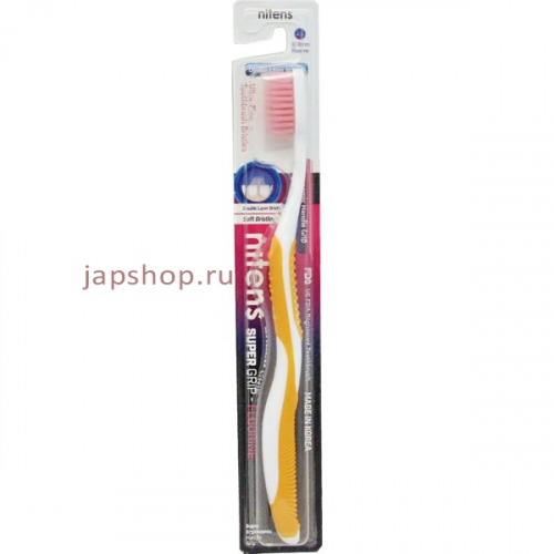 Fluorine Toothbrush Зубная щетка cо сверхтонкой двойной щетиной (средней жесткости и мягкой) и изогнутой ручкой, Фтор (8809099141739)