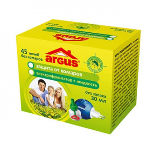 Комплект от комаров ARGUS жидкость 45ночей+фумигатор AR-3 (24/1)