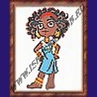 Африканка-мировая девчонка (набор для вышивания крестом)