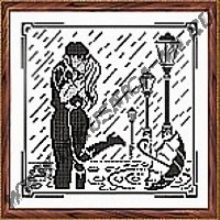 Графика (Поцелуй под дождем) (набор для вышивания крестом)