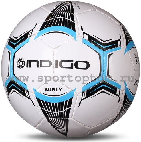 Мяч футбольный №5 INDIGO BURLY любительский (PVC 1.2 мм) 1134