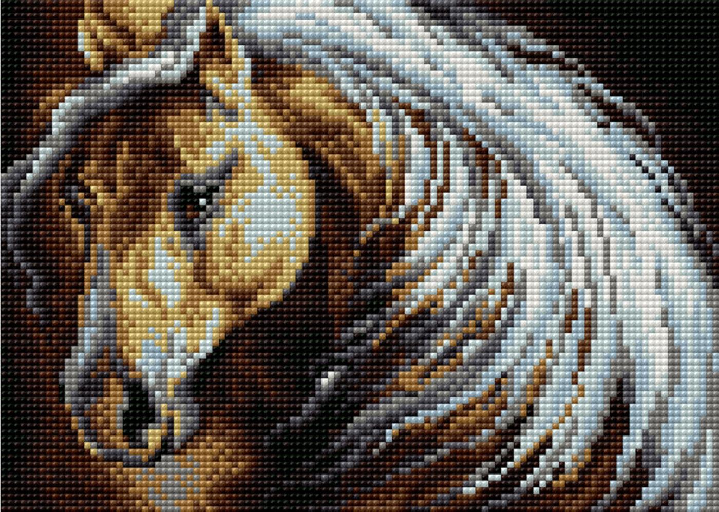 Алмазная мозаика лошади валберис