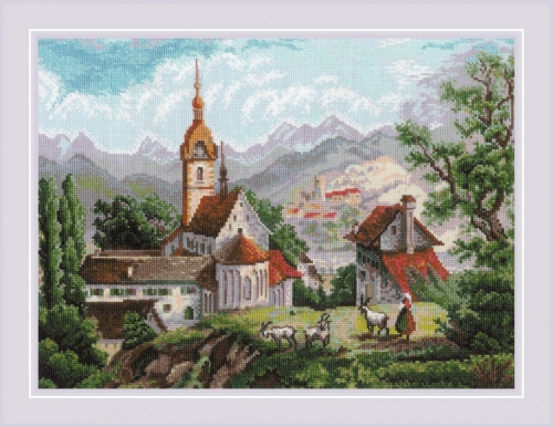 Набор для вышивания крестом ««Монастырь Шоненверт» по мотивам гравюр XIX века» 