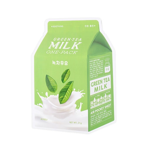 Успокаивающая маска с экстрактом зеленого чая и гамамелиса Green Tea Milk One-Pack 21гр