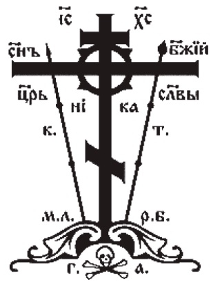 Наклейка Крест Голгофа
