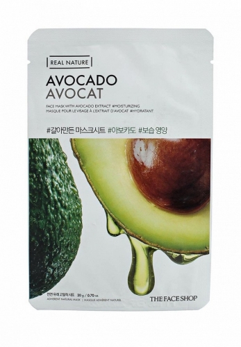 Тканевая маска с экстрактом авокадо Real Nature Mask Sheet Avocado 20гр