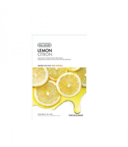 Тканевая маска с экстрактом лимона Real Nature Lemon Face Mask 20гр
