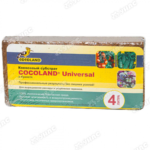 Кокосовый субстрат 300гр (4л)универсальный (брикет) COCOLAND Universal (40/44)
