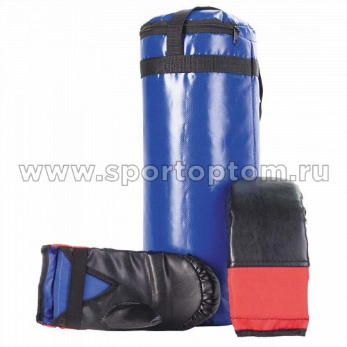Мешок боксерский + перчатки SM-110 6 Синий