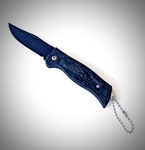 Нож Pocket Knife Dragon складн., 155мм, длина клинка 70мм,нерж.сталь,цв.черный