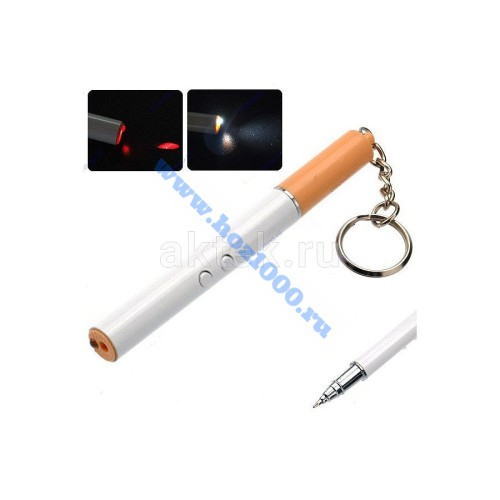 Брелок фонарь+лазер в форме сигареты