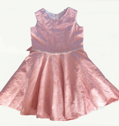 Платье для девочки Ж387 Софи жаккард персик