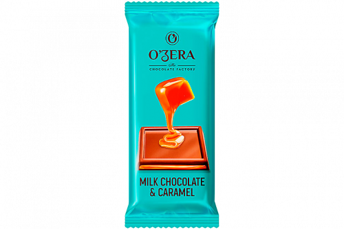«O'Zera», молочный шоколад Milk & Caramel с мягкой карамельной начинкой, 24 г (упаковка 30 шт.)
