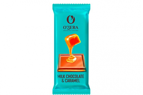 «O'Zera», молочный шоколад Milk & Caramel с мягкой карамельной начинкой, 24 г (упаковка 30 шт)