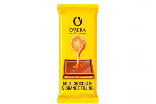 «O'Zera», молочный шоколад Milk & Orange filling с желейной апельсиновой начинкой, 24 г (упаковка 30 шт)