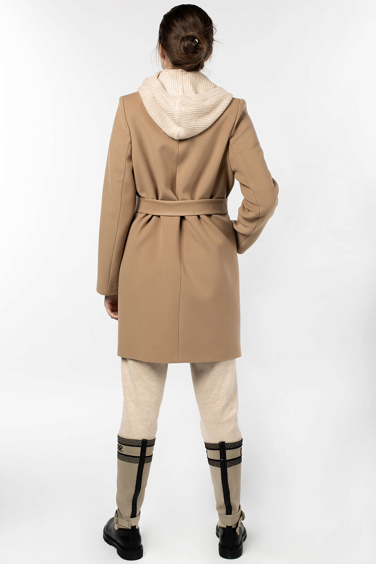 01-10313 Пальто женское демисезонное (пояс)