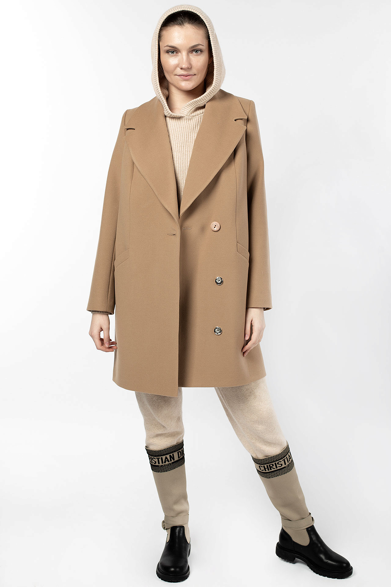 01-10313 Пальто женское демисезонное (пояс)