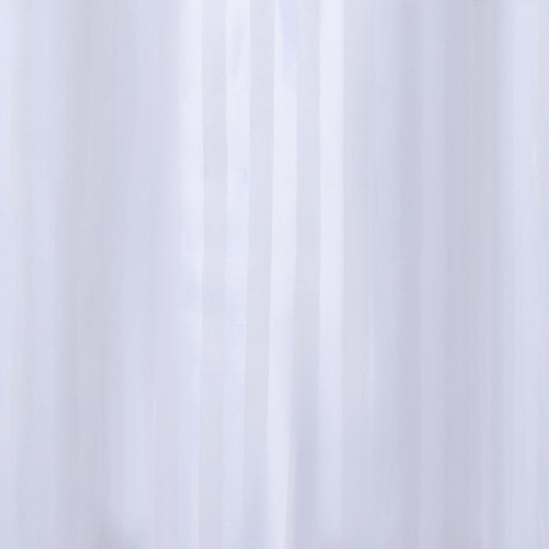 Штора для ванны Доляна «Полоска», 180×180 см, полиэстер, цвет белый