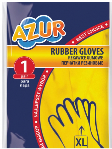 Перчатки резиновые AZUR 1пара - XL