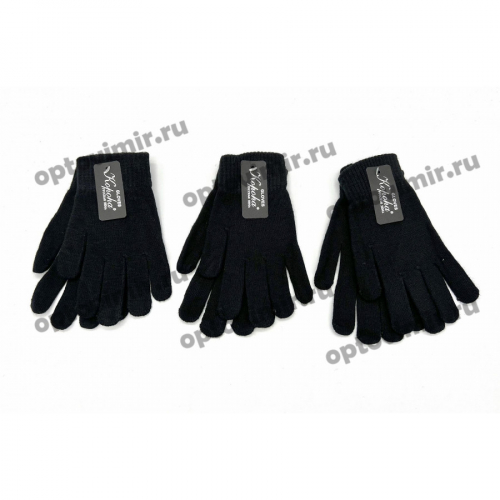 Перчатки женские Корона тонкие с начесом черные G7070