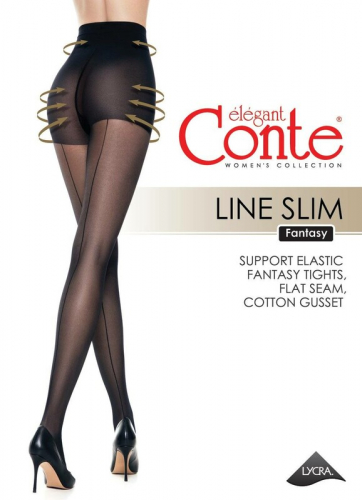 Колготки женские CONTE LINE SLIM Колготки с имитацией шва и утягивающими шортиками