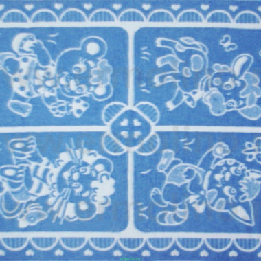 Одеяло ЕРМОШКА, байковое, арт.57-5УТОЖ,(100*140) цветное (Ивш)