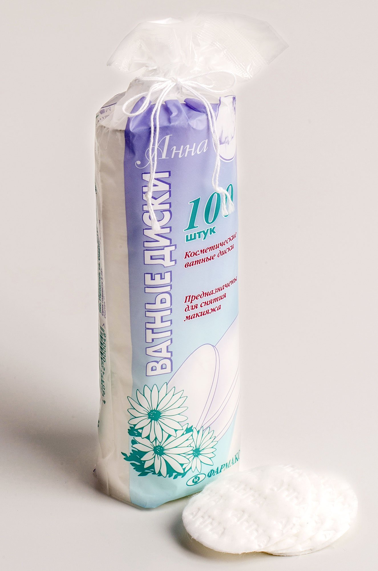 Анна, Ватные диски косметические 100 шт. Анна