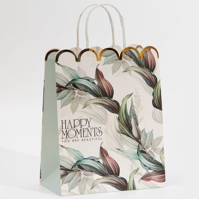 Пакет подарочный крафтовый Moments, 18 × 23 × 10 см