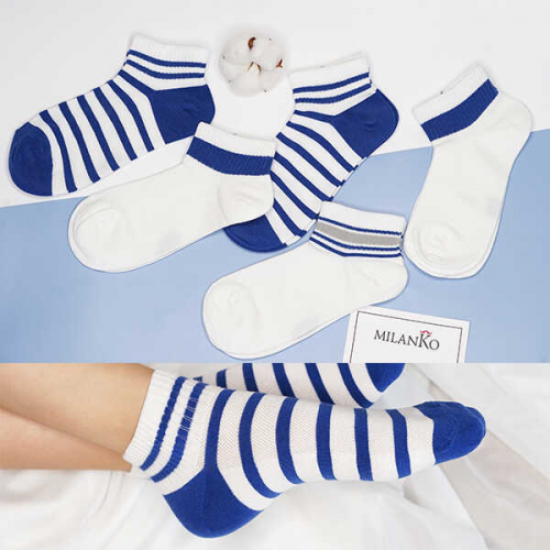 Женские носки спортивные укороченные (полоска) MilanKo S-716