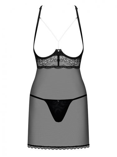 Комплект сорочка стринг Obsessive PEARLOVE Chemise Sorochka