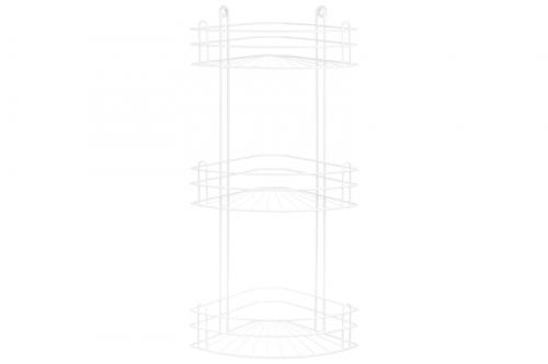 Полка для ванной угловая 3-х ярусная 28,6*18*60 см 