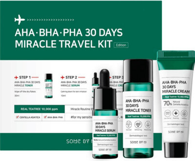 Some By Mi AHA-BHA-PHA 30 Days Miracle Travel Набор для проблемной кожи с кислотами 30мл/10мл/20г