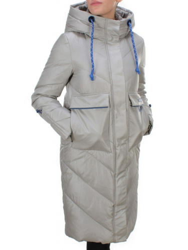 9190 GREY Пальто зимнее женское EVCANBADY (200 гр. холлофайбера) размер 48
