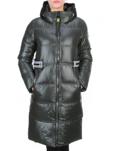 2193 DARK GREEN Куртка зимняя женская AIKESDFRS (200 гр. холлофайбера) размер M - 44 российский