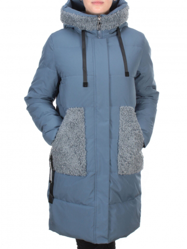 2197-2 BLUE Пальто зимнее женское OLAYEETE (200 гр. холлофайбера) размер 52