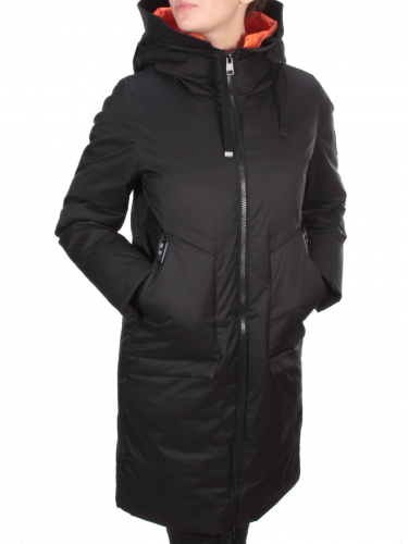 GWD21336P BLACK Пальто зимнее женское PURELIFE (200 гр .холлофайбер) размер 54