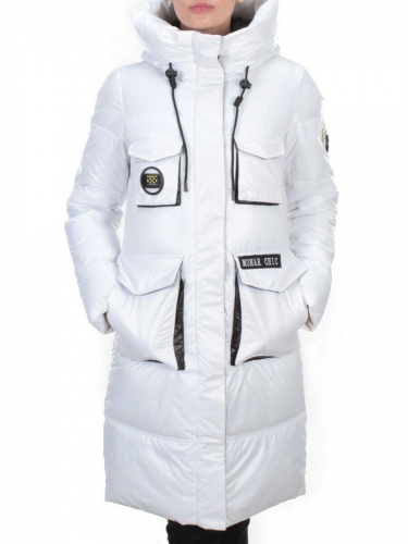 2187 WHITE Куртка зимняя женская AIKESDFRS (200 гр. холлофайбера) размер L - 46 российский
