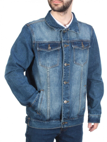 5922 BLUE Куртка джинсовая мужская VH JEANS (80% хлопок, 15% полиамид, 5% спандекс) размер XL - 50 российский