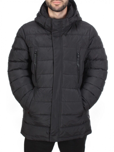4101 BLACK Куртка мужская зимняя ROMADA (200 гр. холлофайбер) размер 48