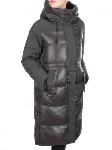 8986 DARK GREEN Пальто зимнее женское CORUSKY (200 гр. холлофайбера) размер 46