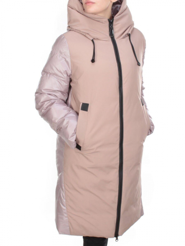 2235 BROWN Пальто женское зимнее AKIDSEFRS (200 гр. холлофайбера) размер 50