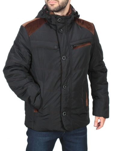 J8270 BLACK Куртка мужская зимняя NEW B BEK (150 гр. холлофайбер) размеры 46-48-50-52-54