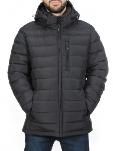 4017 BLACK Куртка мужская зимняя ROMADA (200 гр. холлофайбер) размеры 46-48-50-52-54-56