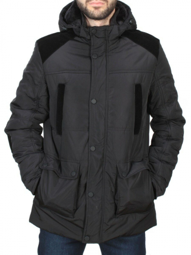 J97051 BLACK Куртка мужская зимняя NEW B BEK (150 гр. холлофайбер) размеры 46-48-50-52-54