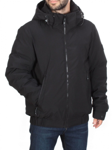 4019 BLACK Куртка мужская зимняя ROMADA (200 гр. холлофайбер) размер 46