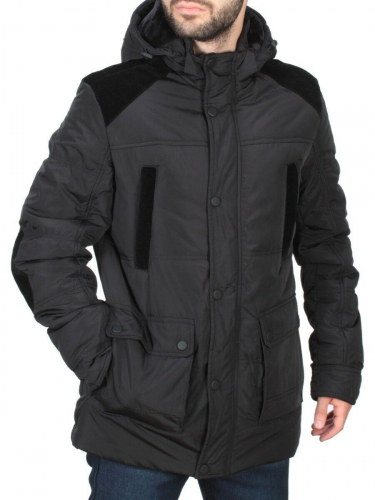 J97051 BLACK Куртка мужская зимняя NEW B BEK (150 гр. холлофайбер) размеры 46-48-50-52-54